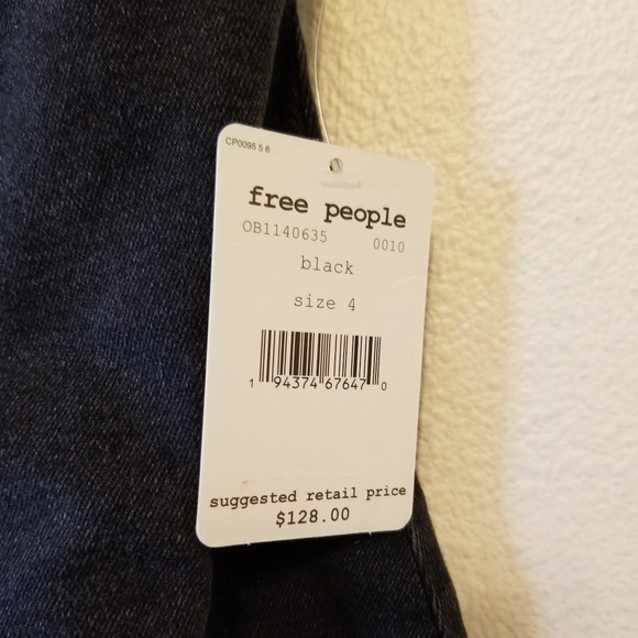 Free People Something Sweet Mini black denim dress - Picture 5 of 13